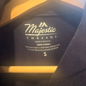 Majestic Threads Men's Navy Long Sleeve Aaron Judge Yankees Hooded Shirt